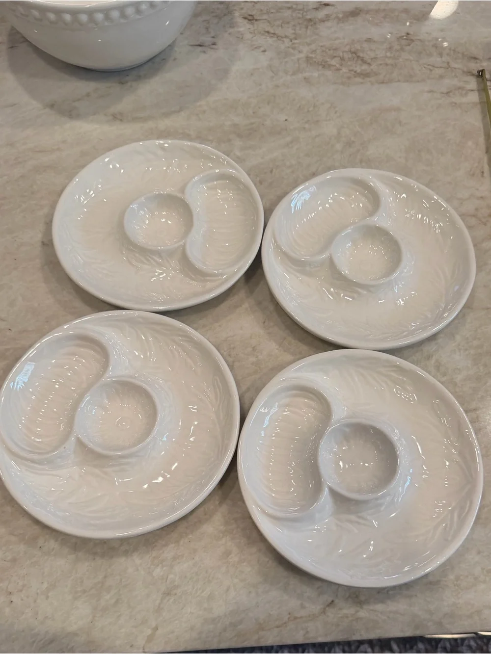 Vintage California Pottery artichoke plates set of 4